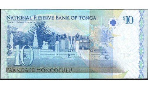 Тонга 10 па'анга 2009 года (Tonga 10 pa'anga 2009) P 40(1): UNC