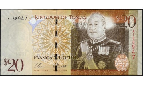 Тонга 20 па'анга 2009 года (Tonga 20 pa'anga 2009) P 41(1): UNC