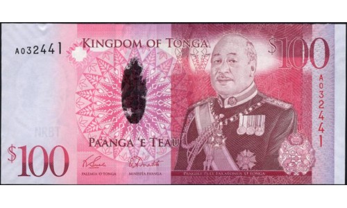 Тонга 100 па'анга 2009 года (Tonga 100 pa'anga 2009) P 43: UNC