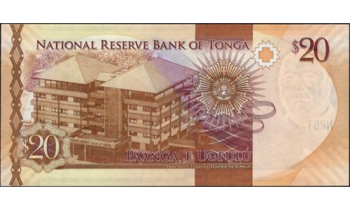 Тонга 20 па'анга 2015 года (Tonga 20 pa'anga 2015) P 47: UNC