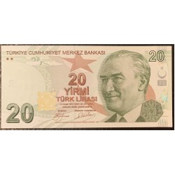 Турция 20 лир 1970 (2009) год (Turkey 20 lira 1970 (2009) year) P 224a : Unc