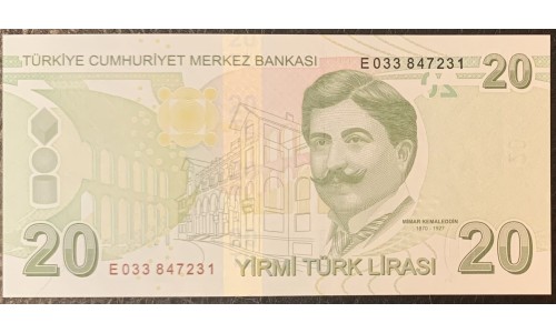 Турция 20 лир 1970 (2009) год (Turkey 20 lira 1970 (2009) year) P 224(d) : Unc