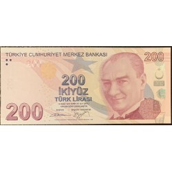 Турция 200 лир 1970 (2009) год (Turkey 200 lira 1970 (2009) year) P 227b : Unc