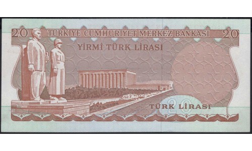 Турция 20 лир 1930 (1966) год (Turkey 20 lira 1930 (1966) year) P 181b : Unc