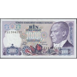 Турция 1000 лир 1970 год (Turkey 1000 lira 1970 year) P 196(2) : Unc