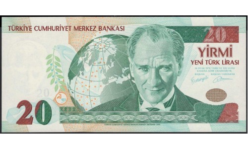 Турция 20 лир 1970 (2005) год (Turkey 20 lira 1970 (2005) year) P 219 : Unc