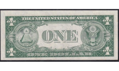 США 1 доллар 1935C года, серебряный сертификат (UNITED STATES OF AMERICA  1 Dollar 1935C, Silver Certificate) P 416D(1): UNC
