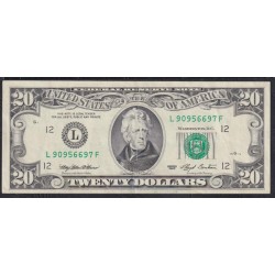 США 20 долларов 1993 г. (UNITED STATES OF AMERICA  20 Dollars 1993) P 493: XF-