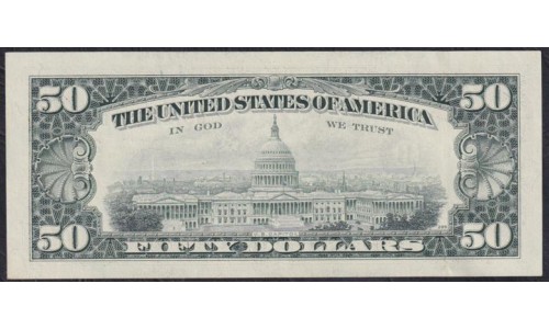 США 50 долларов 1993 г. Серия B (UNITED STATES OF AMERICA 50 Dollars 1993, Seria F) P 494: UNC