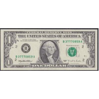США 1 доллар 1995 г. Серия B (UNITED STATES OF AMERICA 1 Dollar 1995, Seria B) P 496a: UNC