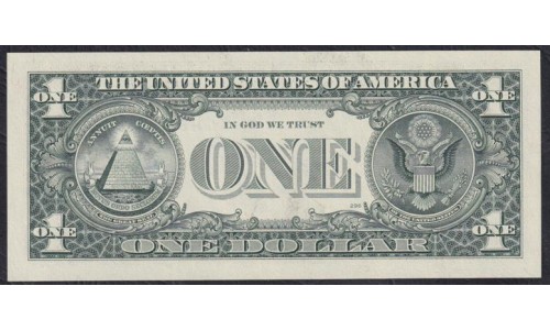 США 1 доллар 1995 г. Серия H (UNITED STATES OF AMERICA 1 Dollar 1995, Seria H) P 496a: UNC