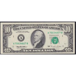 США 10 долларов 1995 года, Серия А (UNITED STATES OF AMERICA 10 Dollars 1995, Seria A) P 499: UNC