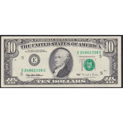 США 10 долларов 1995 г. Серия E (UNITED STATES OF AMERICA 10 Dollars 1995, Seria E) P 499: UNC