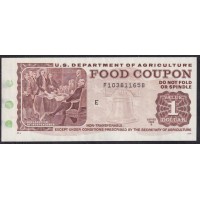 США талон на продукты номиналом 1 доллар 1992 года, С Полем (Coupon for products with a face value of 1 dollar 1992,RAR!!! ) P: UNC 