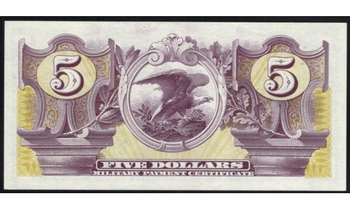 США 5 долларов ND (1968 г.) серия 661 (UNITED STATES OF AMERICA 5 dollars  ND (1968) MILITARY) P M69: UNC