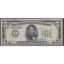 США 5 долларов 1934 года, серия А (UNITED STATES OF AMERICA  5 Dollars 1934, Series A ) P 429Da: VF