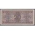 Украина СССР фашистская оккупация 20 карбованцев 1942 года, Ровно, 8.470662 (20 Karbowanez Zentralnotenbank Ukraine 10.03.1942, ROWNO) P 53: UNC