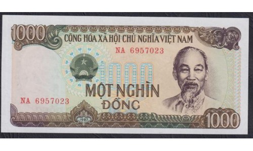 Вьетнам 1000 донг 1987 (Vietnam 1000 dong 1987) P 102a: UNC