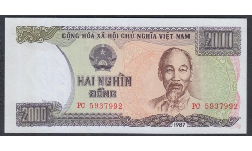 Вьетнам 2000 донг 1987 (Vietnam 2000 dong 1987) P 103a : Unc