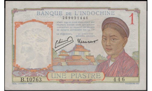Французский Индо-Китай 1 донг б/д (1932-1949) (FRENCH INDOCHINA 1 dong ND (1932-1949)) P 54d : UNC