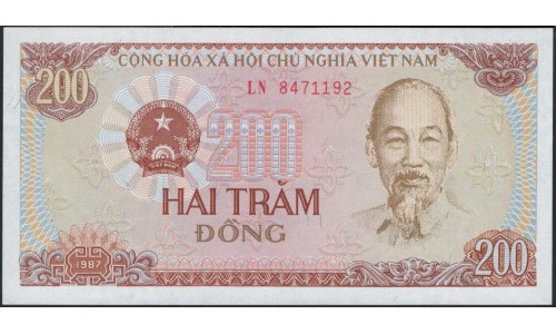Вьетнам 200 донг 1987 (Vietnam 200 dong 1987) P 100a : Unc