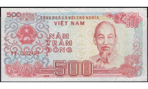 Вьетнам 500 донг 1988 (Vietnam 500 dong 1988) P 101a : Unc