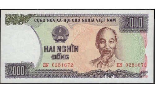 Вьетнам 2000 донг 1987 (Vietnam 2000 dong 1987) P 103a : Unc