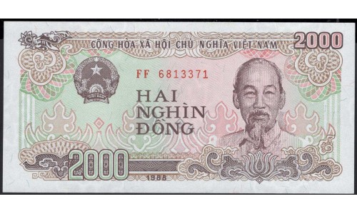 Вьетнам 2000 донг 1988 (Vietnam 2000 dong 1988) P 107a : Unc