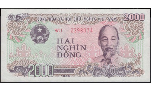 Вьетнам 2000 донг 1988 (Vietnam 2000 dong 1988) P 107b : Unc