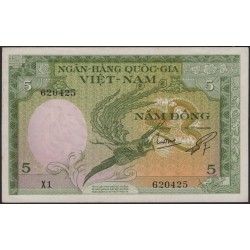 Вьетнам Южный 5 донг б/д (1955) (Vietnam South 5 dong ND (1955)) P 2a : aunc/Unc-