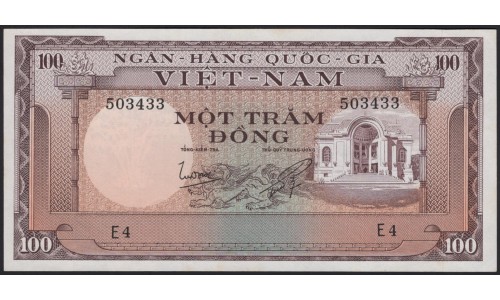 Вьетнам Южный 100 донг б/д (1966) (Vietnam South 100 dong ND (1966)) P 18a : Unc
