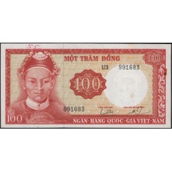 Вьетнам Южный 100 донг б/д (1966) (Vietnam South 100 dong ND (1966)) P 19b : UNC-