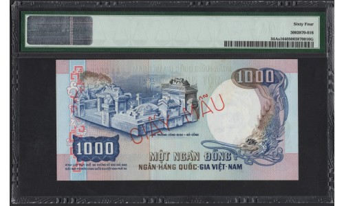 Вьетнам Южный 1000 донг б/д (1975) (Vietnam South 1000 dong ND (1975)) P 34As1 : Unc PMG 64