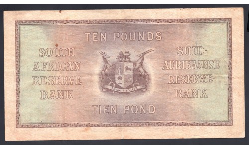ЮАР 10 фунтов 1943 года (SOUTH AFRICA 10 pounds 1943) P87: VF