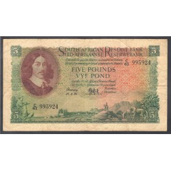ЮАР 5 фунтов 1958 года (SOUTH AFRICA 5 pounds 1958) P96c: VF