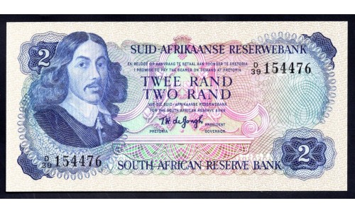 ЮАР 2 рэнд  1974 года (SOUTH AFRICA 2 rand 1974) P117а: UNC