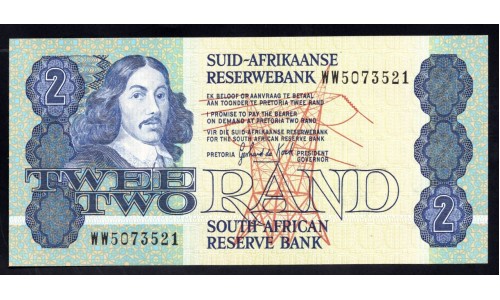 ЮАР 2 рэнда  1978 - 90 года (SOUTH AFRICA 2 rand 1978 - 90) P118d: UNC