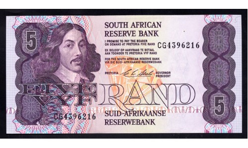 ЮАР 5 рэнд 1978 - 94 года (SOUTH AFRICA 5 rand 1978 - 94) P119е: UNC