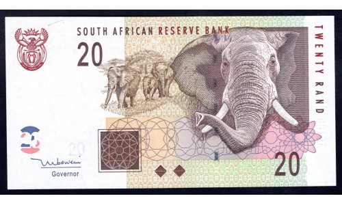 ЮАР 20 рэнд  2005 - 2009 года (SOUTH AFRICA 20 rand 2005 - 2009) P129а: UNC