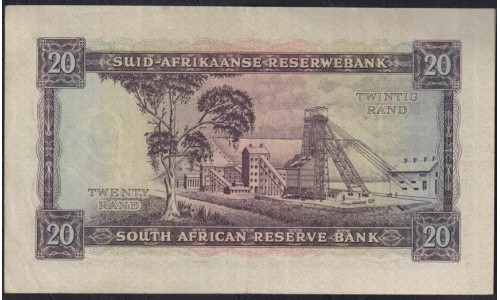 ЮАР 20 рэнд ND (1962-1965) (SOUTH AFRICA 20 rand ND (1962-1965)) P108A: XF