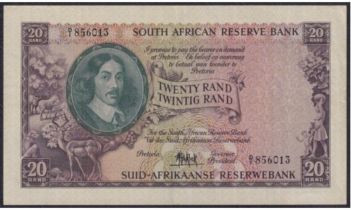 ЮАР 20 рэнд ND (1961) (SOUTH AFRICA 20 rand ND (1961)) P108: XF/aUNC
