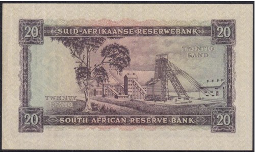 ЮАР 20 рэнд ND (1961) (SOUTH AFRICA 20 rand ND (1961)) P108: XF/aUNC