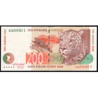 ЮАР 200 рэнд 1994 года, AA6959201E (SOUTH AFRICA 200 rand 1994) P127а: UNC
