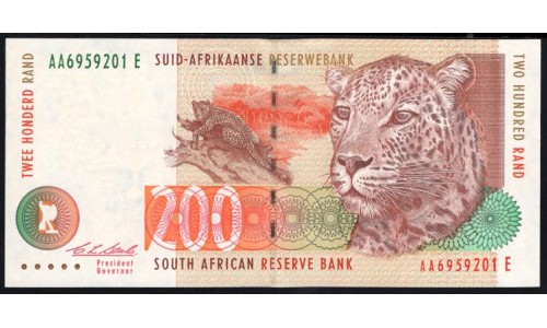 ЮАР 200 рэнд 1994 года, AA6959201E (SOUTH AFRICA 200 rand 1994) P127а: UNC