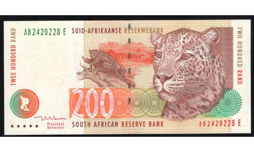 ЮАР 200 рэнд 1999 года, AB 2420228 E (SOUTH AFRICA 200 rand 1999) P127b: UNC