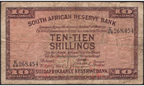 ЮАР 10 шиллингов 1944 (South Africa 10 shillings 1944) P 82d : VG