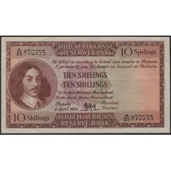 ЮАР 10 шиллингов 1950 (South Africa 10 shillings 1950) P 91c : XF/aUnc