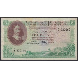 ЮАР 5 фунтов 1948 года (SOUTH AFRICA  5 VYF Pound FIVE Pounds 1948) P 95: VF/XF