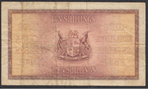 ЮАР 10 шиллингов 1944 (South Africa 10 shillings 1944) P 82d: VF