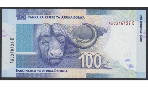 ЮАР 100 рэнд  2012 года, префикс АА (SOUTH AFRICA 100 rand 2012) P136: UNC